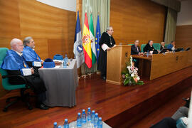 José Ángel Narváez en la investidura como Doctor "Honoris Causa" de Antonio Luque por la Facultad de Ciencias de la Universidad de Málaga. Edificio del Rectorado. Octubre de 2016