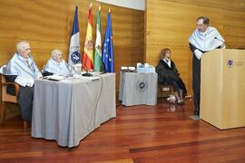 Laudatio de Enrique Baena Peña. Investidura como "Doctores Honoris Causa" de Antonio García Berrio y Pilar Palomo Vázquez por la Facultad de Filosofía y Letras de la Universidad de Málaga. Edificio del Rectorado. Junio de 2024