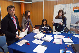 Oficina de la organización. 3º Congreso Internacional de Actividad Físico-Deportiva para Mayores de la Universidad de Málaga. Palacio de Ferias y Congresos de Málaga. Marzo de 2009
