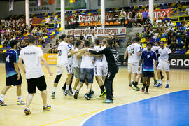 Partido Universidad de Málaga - Universidad de Suceava. Categoría masculina. Campeonato Europeo Universitario de Balonmano. Antequera. Julio de 2017