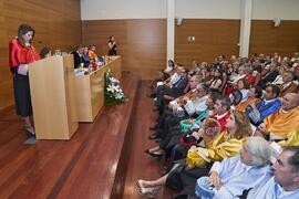 Discurso de Elsa Marina Álvarez. Investidura como "Doctores Honoris Causa" de Antonio García Berrio y Pilar Palomo Vázquez por la Facultad de Filosofía y Letras de la Universidad de Málaga. Edificio del Rectorado. Junio de 2024