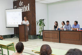 Intervención de Leonor García Agua. Graduación del alumnado del CIE de la Universidad de Málaga. Centro Internacional de Español. Julio de 2015