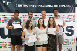 Graduación del alumnado del CIE de la Universidad de Málaga. Centro Internacional de Español. Julio de 2015
