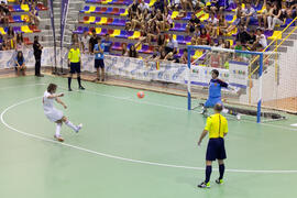 Partido España contra Bielorrusia. 14º Campeonato del Mundo Universitario de Fútbol Sala 2014 (FUTSAL). Antequera. Julio de 2014