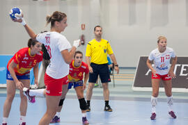Partido Polonia - España. Categoría femenina. Campeonato del Mundo Universitario de Balonmano. Antequera. Julio de 2016