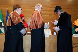 Investidura de Aníbal Ollero como Doctor "Honoris Causa" por la Universidad de Málaga. Edificio del Rectorado. Mayo de 2025