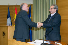 Toma de posesión de Alberto Mariscal Larrubia como nuevo catedrático de Salud Pública y Psiquiatría de la Universidad de Málaga. Edificio del Rectorado. Marzo de 2017