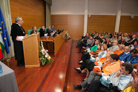 José Ángel Narváez en la investidura como Doctor "Honoris Causa" de Antonio Luque por la Facultad de Ciencias de la Universidad de Málaga. Edificio del Rectorado. Octubre de 2016