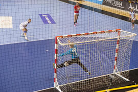 Partido Rusia - Polonia. Categoría femenina. Campeonato del Mundo Universitario de Balonmano. Antequera. Julio de 2016