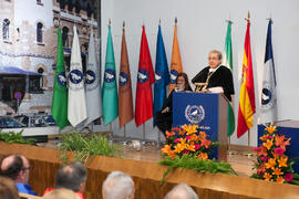 José Ángel Narváez en la imposición de la Medalla de Oro de la Universidad de Málaga a la Universidad de Granada. Paraninfo. Diciembre de 2016