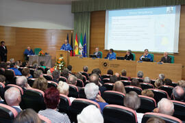 Eduardo Rodríguez Bejarano en la investidura como Doctor "Honoris Causa" de Hans-Dieter Wienberg por la Facultad de Ciencias de la Universidad de Málaga. Rectorado. Mayo de 2016