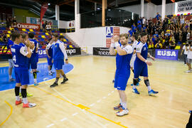 Partido Universidad de Suceava - Universidad de Duisburg-Essen. Categoría masculina. Campeonato Europeo Universitario de Balonmano. Antequera. Julio de 2017