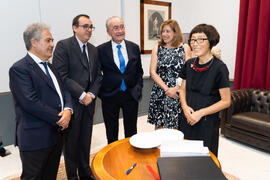 Recibimiento de autoridades. Apertura del Curso Académico 2019-2020 de la Escuela Técnica Superior de Arquitectura de la Universidad de Málaga. Teatro Cervantes. Octubre de 2019
