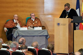 Discurso de Teodomiro López. Investidura de Aníbal Ollero como Doctor "Honoris Causa" por la Universidad de Málaga. Edificio del Rectorado. Mayo de 2025
