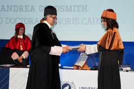 Investidura de Andrea Goldsmith como doctora "Honoris Causa" por la Escuela Técnica Superior de Ingeniería de Telecomunicación de la Universidad de Málaga. Paraninfo. Octubre de 2024