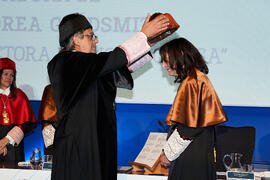 Investidura de Andrea Goldsmith como doctora "Honoris Causa" por la Escuela Técnica Superior de Ingeniería de Telecomunicación de la Universidad de Málaga. Paraninfo. Octubre de 2024