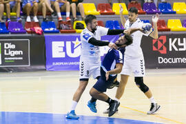 Partido Universidad de Málaga - Universidad de Suceava. Categoría masculina. Campeonato Europeo Universitario de Balonmano. Antequera. Julio de 2017