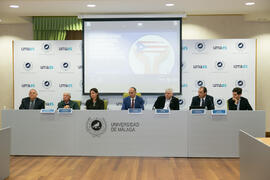 Mesa redonda. Jornada "Situación actual de Puerto Rico. Cooperación internacional y oportunidades de negocio en la isla". Edificio del Rectorado. Diciembre de 2017