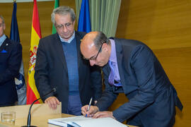 Toma de Posesión de Aurelio Cabeza Díaz como nuevo catedrático del Departamento de Química Inorgánica, Cristalografía y Mineralogía de la Universidad de Málaga. Edificio del Rectorado. Febrero de 2018