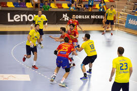Partido Rumanía - España. Categoría masculina. Campeonato del Mundo Universitario de Balonmano. Antequera. Julio de 2016