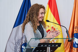 Macarena Parrado. Presentación del Retrato de Honor de D. Eugenio José Luque Domínguez. Facultad de Ciencias Económicas y Empresariales. Junio de 2025