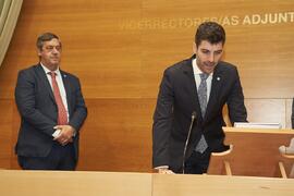 Toma de posesión de Pablo Sánchez Molina como nuevo Personal asesor en materia de Investigación de la Universidad de Málaga. Edificio del Rectorado. Abril de 2024