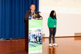 Presentación del primer panel de expertos. 6º Congreso Internacional de Actividad Física Deportiva para Mayores. Escuela Técnica Superior de Ingeniería de Telecomunicaciones y de Informática. Marzo de 2015