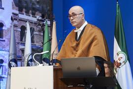 Discurso de Juan Manuel Romero. Investidura de Andrea Goldsmith como doctora "Honoris Causa" por la Escuela Técnica Superior de Ingeniería de Telecomunicación de la Universidad de Málaga. Paraninfo. Octubre de 2024