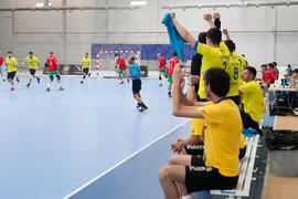 Partido Rumanía - Portugal. Categoría masculina. Campeonato del Mundo Universitario de Balonmano. Antequera. Junio de 2016