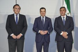 José Carlos Gómez, Juan Manuel Moreno y Teodomiro López. Toma de posesión de D. Teodomiro López N...