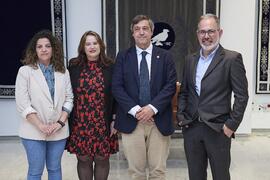 Foto de grupo. Toma de posesión de nuevos cargos de la Universidad de Málaga. Edificio del Rectorado. Abril de 2024