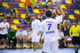 Partido Rusia - Portugal. Categoría masculina. Campeonato del Mundo Universitario de Balonmano. Antequera. Junio de 2016