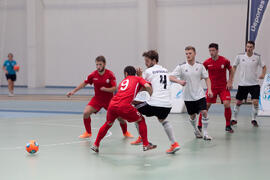 Partido Georgia contra Alemania. 14º Campeonato del Mundo Universitario de Fútbol Sala 2014 (FUTSAL). Antequera. Julio de 2014