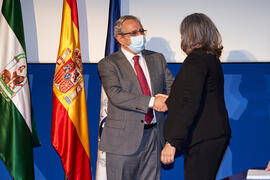 Toma de posesión de María Begoña Souvirón López como nueva profesora titular del Área de Didáctica de la Lengua y la Literatura (Español) de la Universidad de Málaga. Paraninfo. Diciembre de 2021