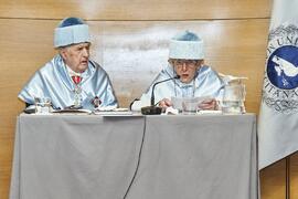 Discurso de Pilar Palomo Vázquez. Investidura como "Doctores Honoris Causa" de Antonio García Berrio y Pilar Palomo Vázquez por la Facultad de Filosofía y Letras de la Universidad de Málaga. Edificio del Rectorado. Junio de 2024