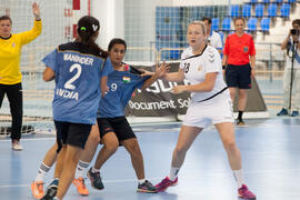 Partido República Checa - India. Categoría femenina. Campeonato del Mundo Universitario de Balonmano. Antequera. Julio de 2016