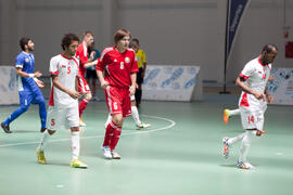 Partido Omán contra Bielorrusia. 14º Campeonato del Mundo Universitario de Fútbol Sala 2014 (FUTSAL). Antequera. Julio de 2014