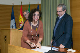 Toma de posesión de María Rosa López Ramírez como nueva profesora titular del Departamento de Química Física de la Universidad de Málaga. Edificio del Rectorado. Marzo de 2017