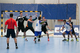 Partido Universidad de Barcelona - Universidad de Basilea. Categoría masculina. Campeonato Europeo Universitario de Balonmano. Antequera. Julio de 2017