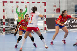 Partido Polonia - España. Categoría femenina. Campeonato del Mundo Universitario de Balonmano. Antequera. Julio de 2016
