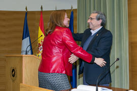 Toma de posesión de Miriam Esther López Rodríguez como nueva profesora titular del Departamento de Filología Inglesa, Francesa y Alemana de la Universidad de Málaga. Edificio del Rectorado. Marzo de 2017