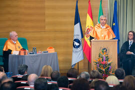 José Emilio Navas en su investidura como Doctor "Honoris Causa" por la Facultad de Ciencias Económicas y Empresariales de la Universidad de Málaga. Edificio del Rectorado. Abril de 2017