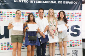 Graduación del alumnado del CIE de la Universidad de Málaga. Centro Internacional de Español. Julio de 2015