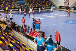 Partido Rusia - Polonia. Categoría femenina. Campeonato del Mundo Universitario de Balonmano. Antequera. Julio de 2016