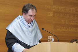 Enrique Baena Peña. Investidura como "Doctores Honoris Causa" de Antonio García Berrio y Pilar Palomo Vázquez por la Facultad de Filosofía y Letras de la Universidad de Málaga. Edificio del Rectorado. Junio de 2024