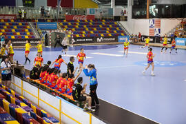 Partido Rumanía - España. Categoría femenina. Campeonato del Mundo Universitario de Balonmano. Antequera. Julio de 2016