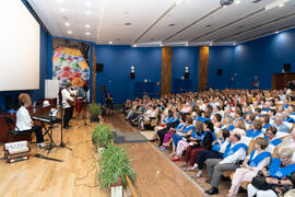 Actuación del grupo musical "Boleros Imperfectos". Graduación y clausura del curso del Aula de Mayores de la Universidad de Málaga. Paraninfo. Junio de 2019