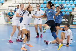 Partido República Checa - India. Categoría femenina. Campeonato del Mundo Universitario de Balonmano. Antequera. Julio de 2016