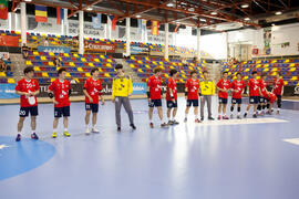 Partido Japón - Corea del Sur. Categoría masculina. Campeonato del Mundo Universitario de Balonmano. Antequera. Julio de 2016