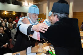 Investidura de Miguel Sáenz Sagaseta y Brian Harris como Doctores "Honoris Causa" por la Facultad de Filosofía y Letras de la Universidad de Málaga. Edificio del Rectorado. Febrero de 2020